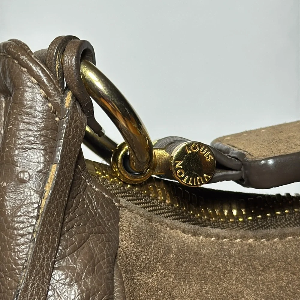 LOUIS VUITTON CHOCOLAT MONOGRAM EMPREINTE LEATHER AUDACIEUSE PM BAG - Picture 6 of 16